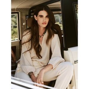 Xierna Farrah Peasant Top, Cream - S